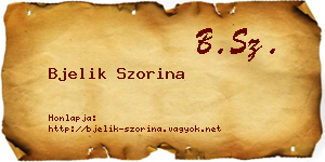 Bjelik Szorina névjegykártya